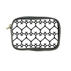 Heart Background Wire Frame Black Wireframe Coin Purse by Mariart