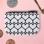 Heart Background Wire Frame Black Wireframe Mini Coin Purses Back