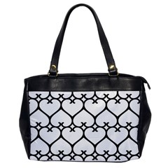 Heart Background Wire Frame Black Wireframe Office Handbags by Mariart