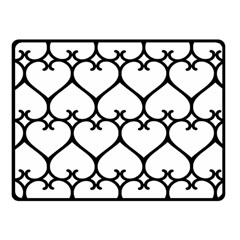 Heart Background Wire Frame Black Wireframe Fleece Blanket (small)