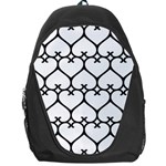 Heart Background Wire Frame Black Wireframe Backpack Bag Front