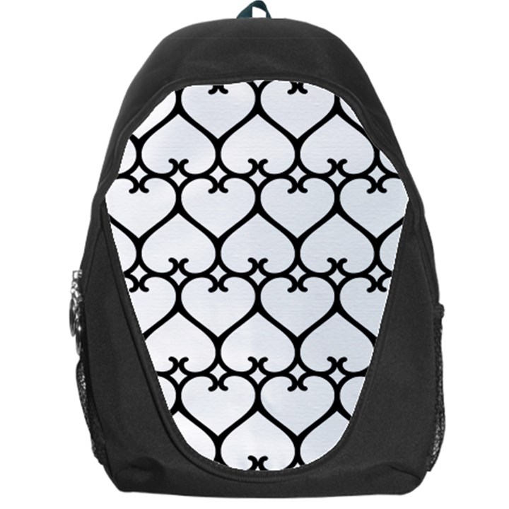 Heart Background Wire Frame Black Wireframe Backpack Bag