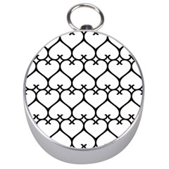 Heart Background Wire Frame Black Wireframe Silver Compasses by Mariart