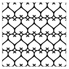 Heart Background Wire Frame Black Wireframe Large Satin Scarf (square) by Mariart