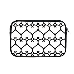 Heart Background Wire Frame Black Wireframe Apple Macbook Pro 13  Zipper Case