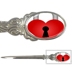 Heart Padlock Red Love Letter Openers