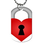 Heart Padlock Red Love Dog Tag (Two Sides) Front