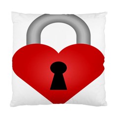 Heart Padlock Red Love Standard Cushion Case (one Side) by Mariart