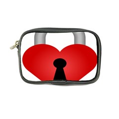 Heart Padlock Red Love Coin Purse by Mariart