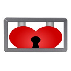 Heart Padlock Red Love Memory Card Reader (mini) by Mariart