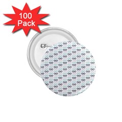 Glasses Black Blue 1 75  Buttons (100 Pack) 