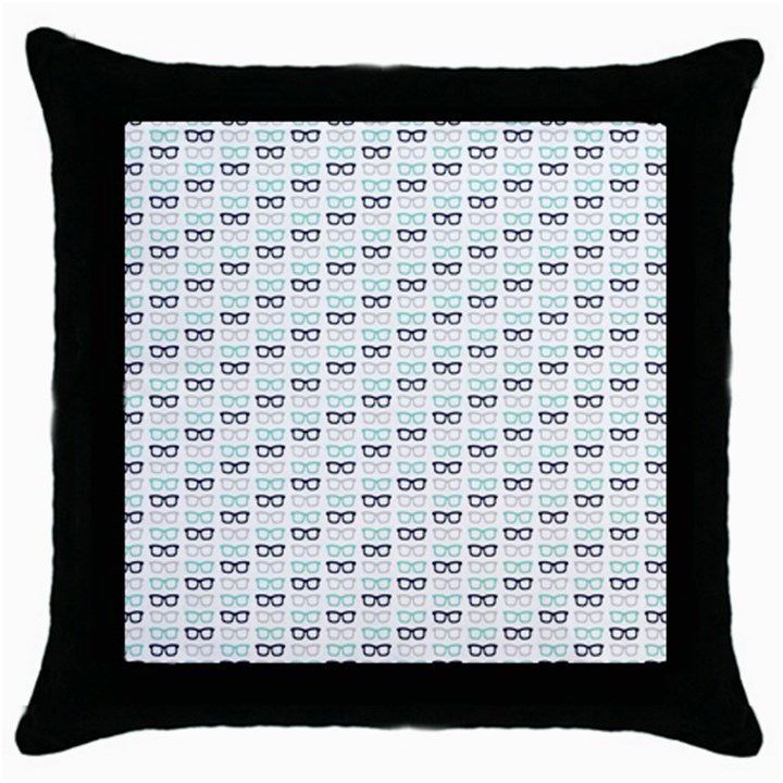 Glasses Black Blue Throw Pillow Case (Black)