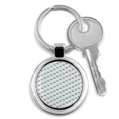 Glasses Black Blue Key Chains (round) 