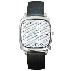 Glasses Black Blue Square Metal Watch by Mariart