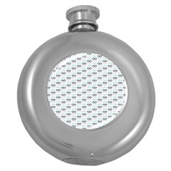 Glasses Black Blue Round Hip Flask (5 Oz) by Mariart