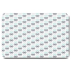 Glasses Black Blue Large Doormat 