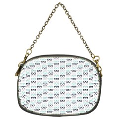 Glasses Black Blue Chain Purses (one Side)  by Mariart