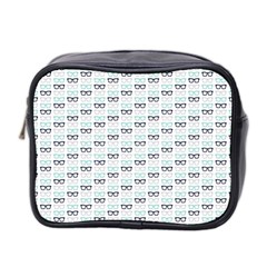 Glasses Black Blue Mini Toiletries Bag 2-side by Mariart