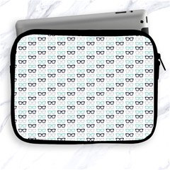 Glasses Black Blue Apple Ipad 2/3/4 Zipper Cases by Mariart