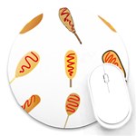 Hot Dog Buns Sate Sauce Bread Round Mousepads Front