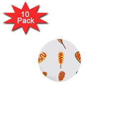 Hot Dog Buns Sate Sauce Bread 1  Mini Buttons (10 Pack) 