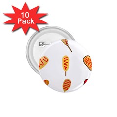 Hot Dog Buns Sate Sauce Bread 1 75  Buttons (10 Pack) by Mariart