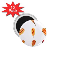 Hot Dog Buns Sate Sauce Bread 1 75  Magnets (10 Pack)  by Mariart