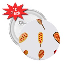 Hot Dog Buns Sate Sauce Bread 2 25  Buttons (10 Pack) 