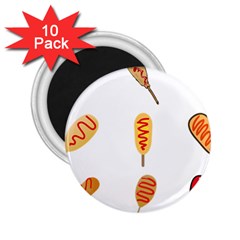 Hot Dog Buns Sate Sauce Bread 2 25  Magnets (10 Pack) 