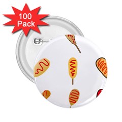 Hot Dog Buns Sate Sauce Bread 2 25  Buttons (100 Pack) 