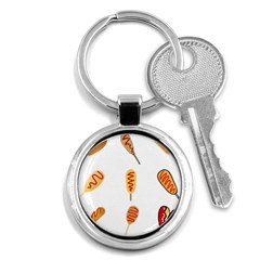 Hot Dog Buns Sate Sauce Bread Key Chains (round)  by Mariart