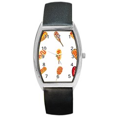 Hot Dog Buns Sate Sauce Bread Barrel Style Metal Watch by Mariart