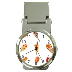 Hot Dog Buns Sate Sauce Bread Money Clip Watches by Mariart