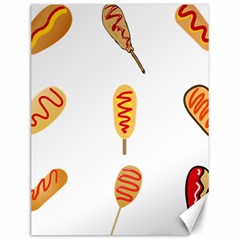 Hot Dog Buns Sate Sauce Bread Canvas 12  X 16   by Mariart