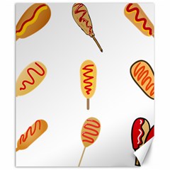 Hot Dog Buns Sate Sauce Bread Canvas 20  X 24   by Mariart