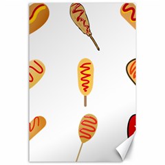 Hot Dog Buns Sate Sauce Bread Canvas 24  X 36  by Mariart