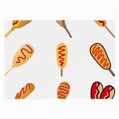 Hot Dog Buns Sate Sauce Bread Large Glasses Cloth