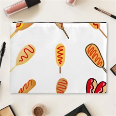 Hot Dog Buns Sate Sauce Bread Cosmetic Bag (xl) by Mariart