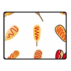 Hot Dog Buns Sate Sauce Bread Fleece Blanket (small)