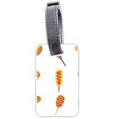 Hot Dog Buns Sate Sauce Bread Luggage Tags (two Sides) by Mariart