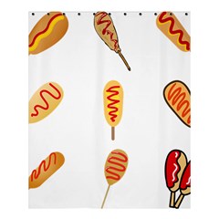 Hot Dog Buns Sate Sauce Bread Shower Curtain 60  X 72  (medium)  by Mariart