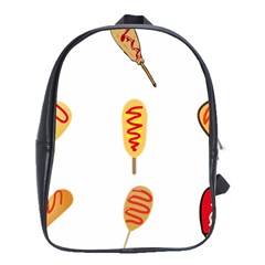 Hot Dog Buns Sate Sauce Bread School Bags (xl)  by Mariart