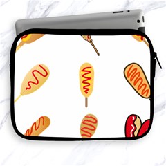 Hot Dog Buns Sate Sauce Bread Apple Ipad 2/3/4 Zipper Cases by Mariart