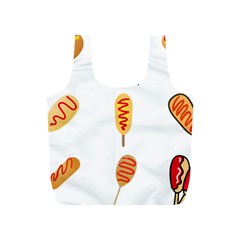 Hot Dog Buns Sate Sauce Bread Full Print Recycle Bags (s)  by Mariart