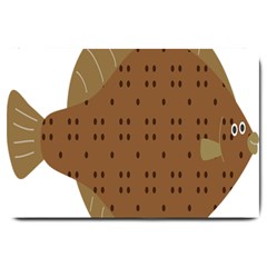 Illustrain Animals Reef Fish Sea Beach Water Seaword Brown Polka Large Doormat  by Mariart