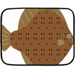 Illustrain Animals Reef Fish Sea Beach Water Seaword Brown Polka Double Sided Fleece Blanket (mini)  by Mariart