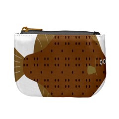 Illustrain Animals Reef Fish Sea Beach Water Seaword Brown Polka Mini Coin Purses by Mariart