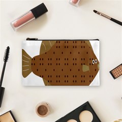 Illustrain Animals Reef Fish Sea Beach Water Seaword Brown Polka Cosmetic Bag (small)  by Mariart