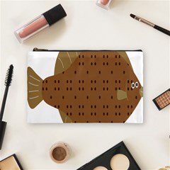 Illustrain Animals Reef Fish Sea Beach Water Seaword Brown Polka Cosmetic Bag (medium)  by Mariart