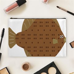 Illustrain Animals Reef Fish Sea Beach Water Seaword Brown Polka Cosmetic Bag (large)  by Mariart